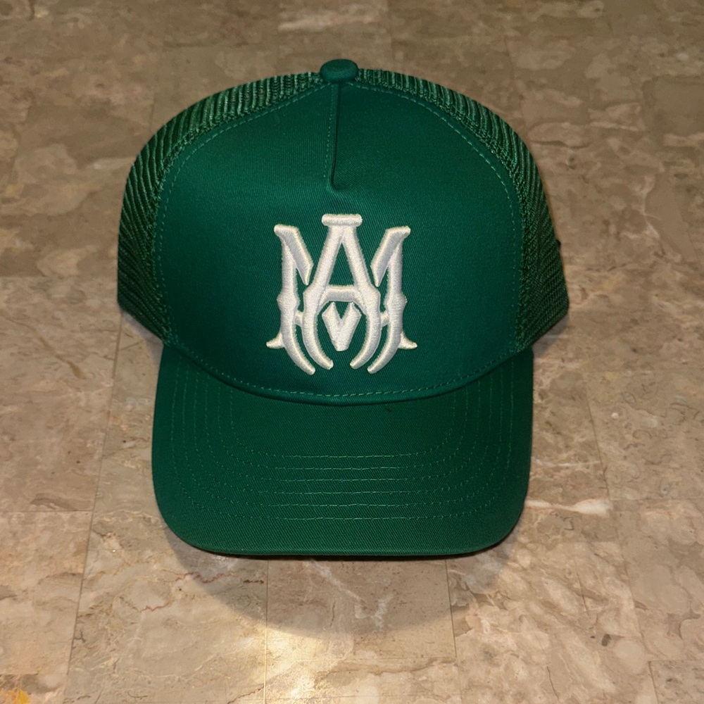 AMIRI Emerald Green Mesh Trucker Hat